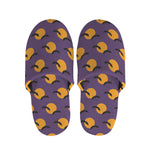 Halloween Bat And Moon Pattern Print Slippers