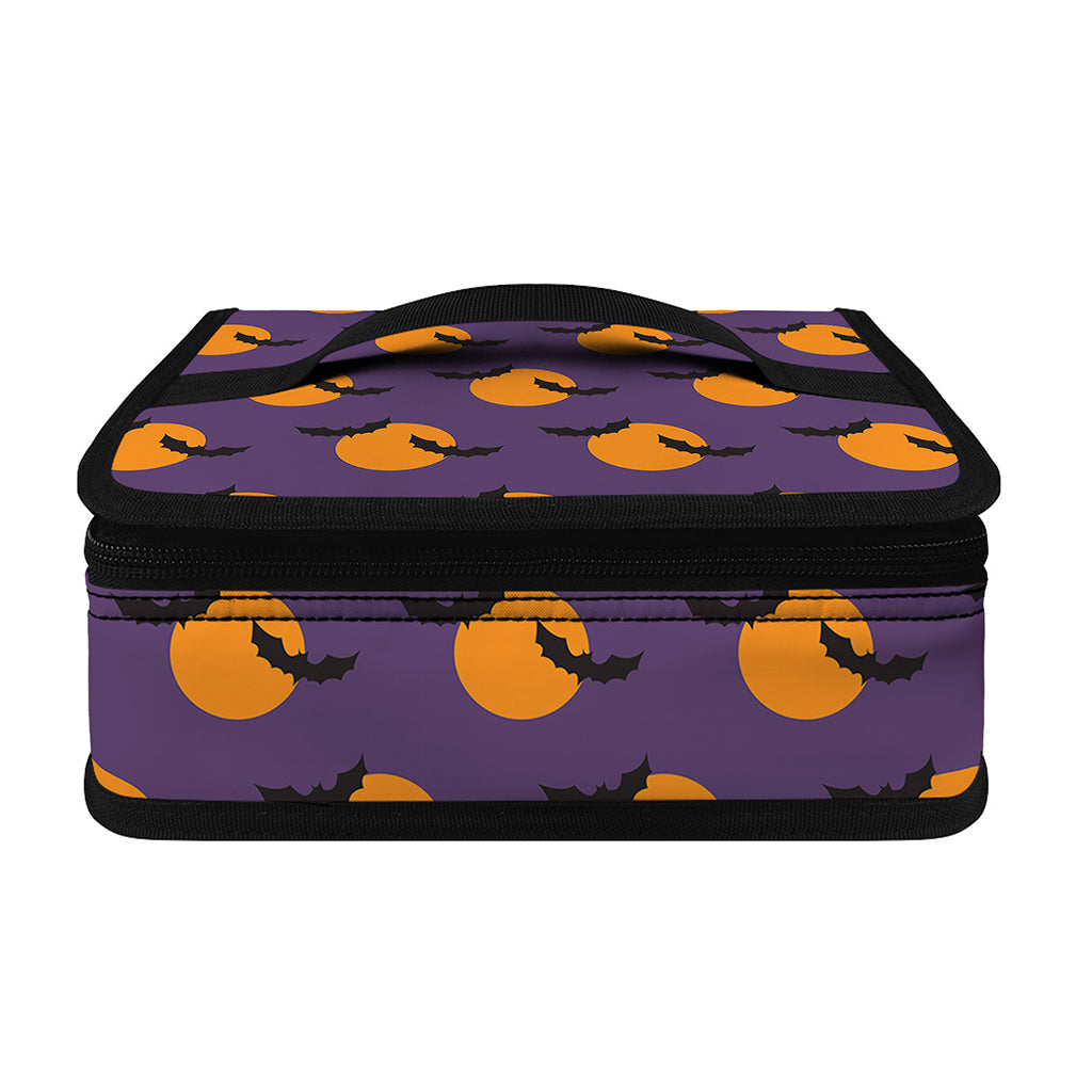 Halloween Bat And Moon Pattern Print Small Lunch Bag