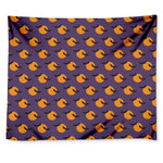 Halloween Bat And Moon Pattern Print Tapestry