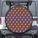 Halloween Bat And Moon Pattern Print Tire Cover