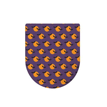Halloween Bat And Moon Pattern Print Toilet Lid Cover