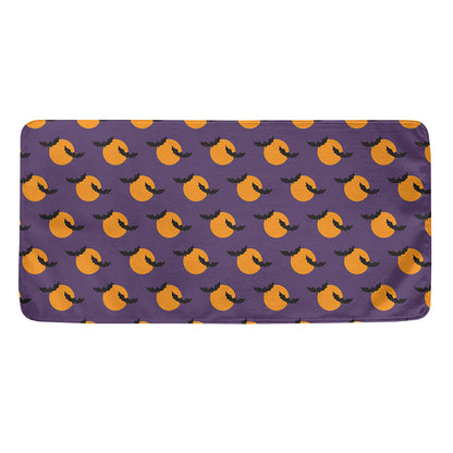 Halloween Bat And Moon Pattern Print Towel