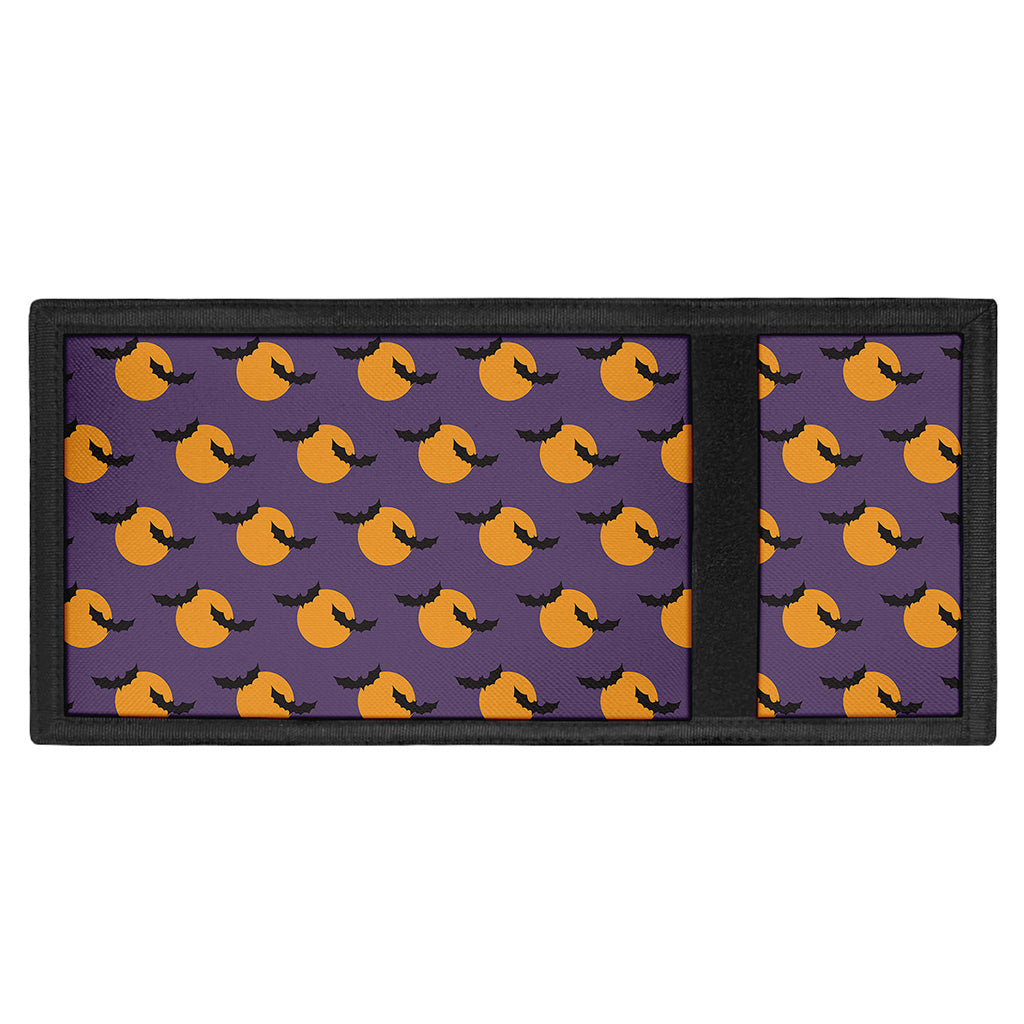 Halloween Bat And Moon Pattern Print Trifold Wallet