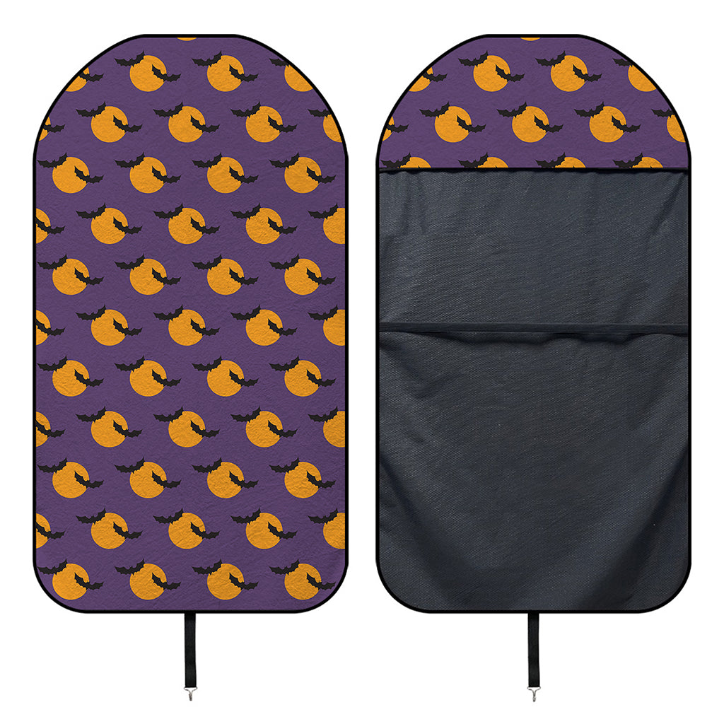 Halloween Bat And Moon Pattern Print Waterproof Car Seat Cover