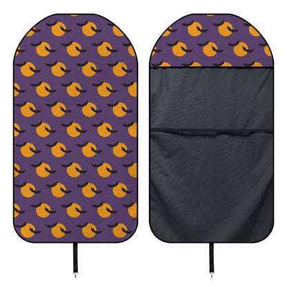 Halloween Bat And Moon Pattern Print Waterproof Car Seat Cover