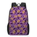 Halloween Bat And Pumpkin Pattern Print 17 Inch Backpack