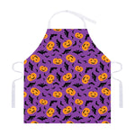 Halloween Bat And Pumpkin Pattern Print Adjustable Apron