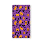 Halloween Bat And Pumpkin Pattern Print Baby Crib Sheet