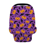 Halloween Bat And Pumpkin Pattern Print Baby Seat Cover