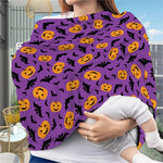 Halloween Bat And Pumpkin Pattern Print Baby Seat Cover