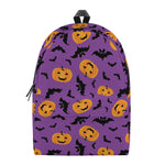 Halloween Bat And Pumpkin Pattern Print Backpack