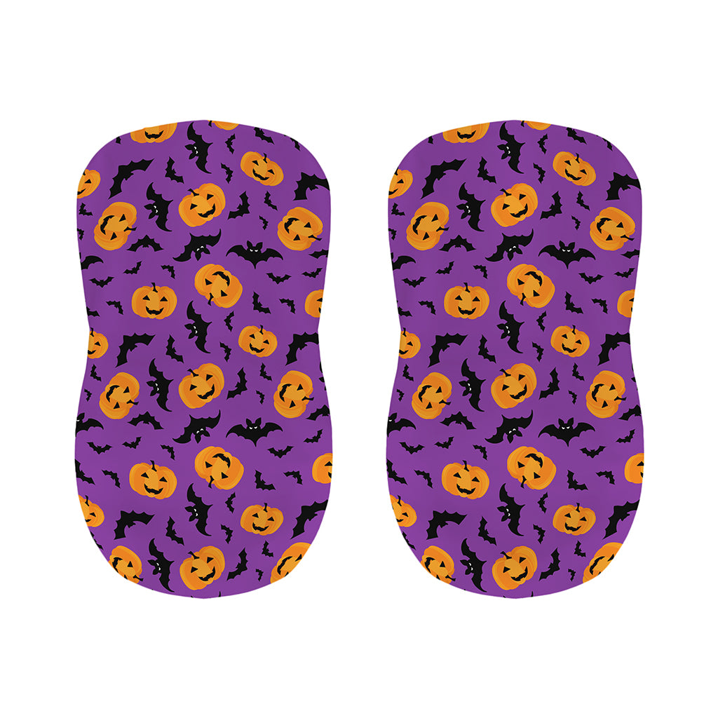 Halloween Bat And Pumpkin Pattern Print Bar Stool Covers