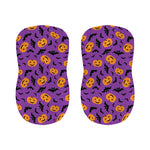 Halloween Bat And Pumpkin Pattern Print Bar Stool Covers