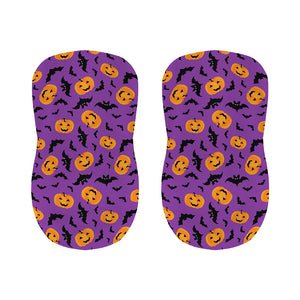 Halloween Bat And Pumpkin Pattern Print Bar Stool Covers