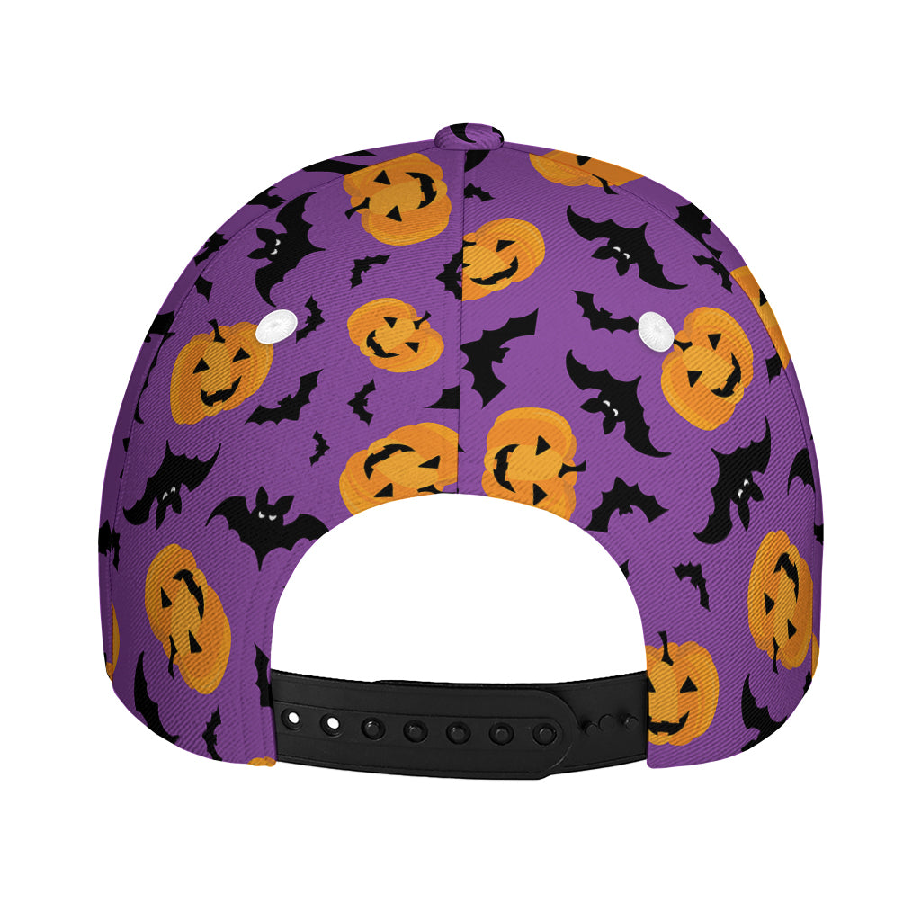 Halloween Bat And Pumpkin Pattern Print Baseball Cap