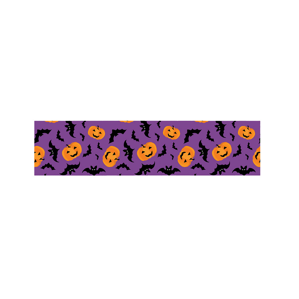 Halloween Bat And Pumpkin Pattern Print Bed Runner