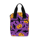 Halloween Bat And Pumpkin Pattern Print Bible Tote Bag