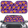 Halloween Bat And Pumpkin Pattern Print Car Windshield Sun Shade