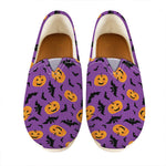 Halloween Bat And Pumpkin Pattern Print Casual Shoes