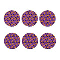Halloween Bat And Pumpkin Pattern Print Coaster Set