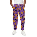 Halloween Bat And Pumpkin Pattern Print Cotton Sweatpants