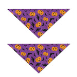 Halloween Bat And Pumpkin Pattern Print Dog Bandana
