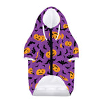Halloween Bat And Pumpkin Pattern Print Dog Zip Up Hoodie
