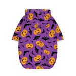 Halloween Bat And Pumpkin Pattern Print Dog Zip Up Hoodie