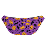 Halloween Bat And Pumpkin Pattern Print Fanny Pack