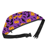 Halloween Bat And Pumpkin Pattern Print Fanny Pack