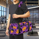Halloween Bat And Pumpkin Pattern Print Gym Bag