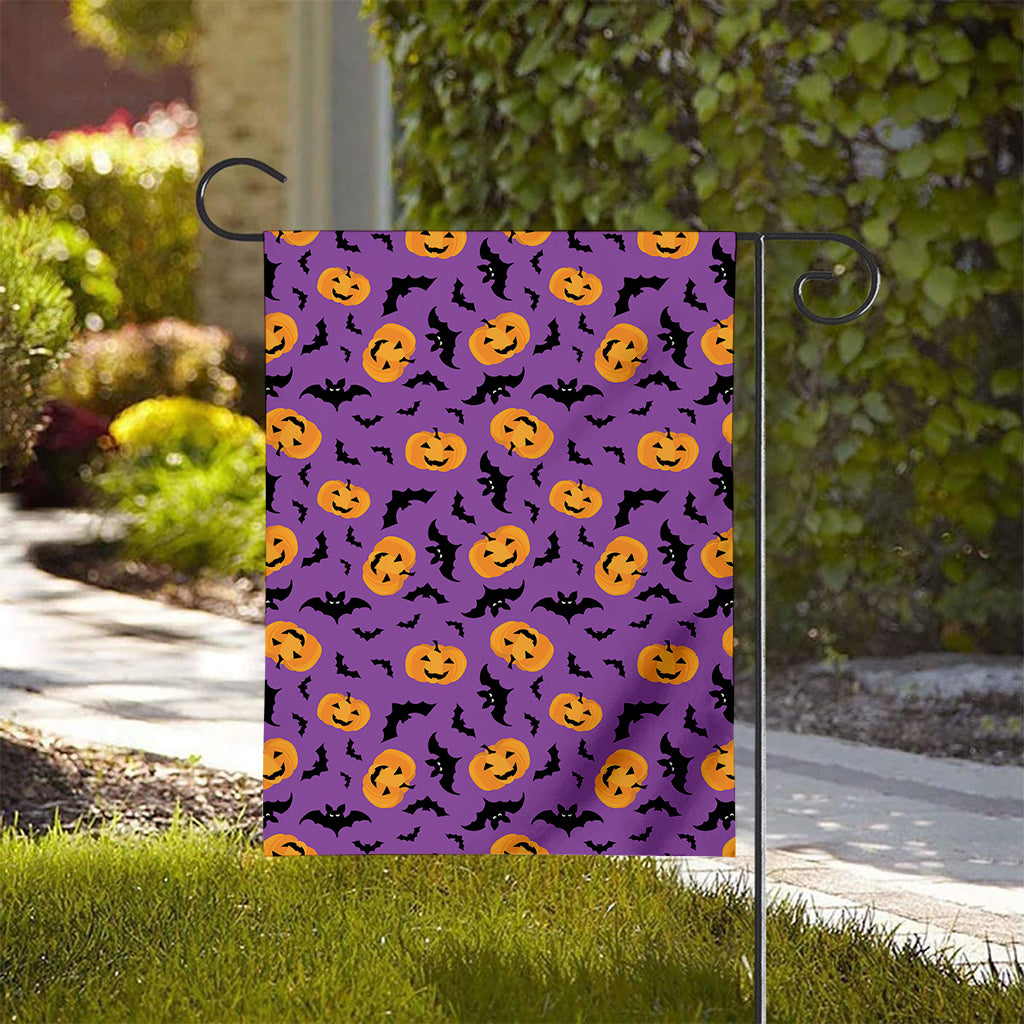 Halloween Bat And Pumpkin Pattern Print House Flag