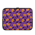 Halloween Bat And Pumpkin Pattern Print Laptop Sleeve