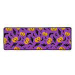 Halloween Bat And Pumpkin Pattern Print Long Kitchen Mat