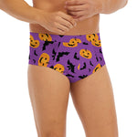 Halloween Bat And Pumpkin Pattern Print Men's Briefs