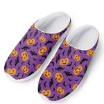 Halloween Bat And Pumpkin Pattern Print Mesh Casual Shoes