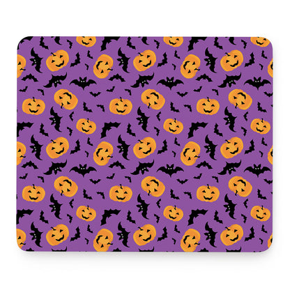 Halloween Bat And Pumpkin Pattern Print Mouse Pad