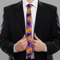 Halloween Bat And Pumpkin Pattern Print Necktie