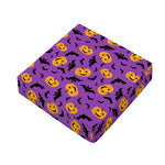 Halloween Bat And Pumpkin Pattern Print Outdoor Seat Cushion Cover