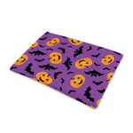 Halloween Bat And Pumpkin Pattern Print Pet Cooling Mat Cover