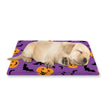 Halloween Bat And Pumpkin Pattern Print Pet Cooling Mat Cover