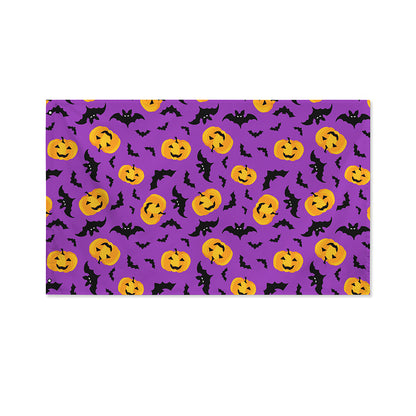 Halloween Bat And Pumpkin Pattern Print Polyester Flag