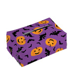 Halloween Bat And Pumpkin Pattern Print Rectangle Tissue Box Cover