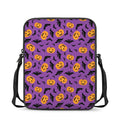 Halloween Bat And Pumpkin Pattern Print Rectangular Crossbody Bag