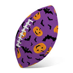 Halloween Bat And Pumpkin Pattern Print Rugby Ball