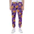 Halloween Bat And Pumpkin Pattern Print Joggers