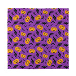 Halloween Bat And Pumpkin Pattern Print Silk Bandana