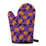 Halloween Bat And Pumpkin Pattern Print Single Oven Mitt