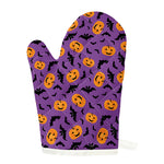 Halloween Bat And Pumpkin Pattern Print Single Oven Mitt