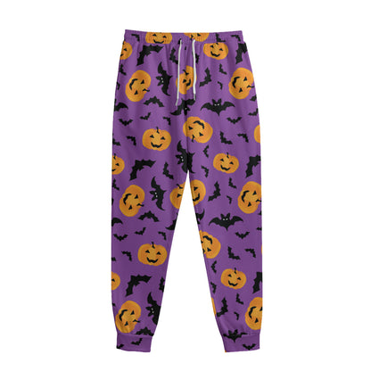 Halloween Bat And Pumpkin Pattern Print Sweatpants